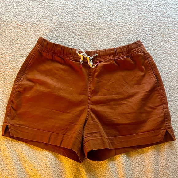 Topo Designs Dirt Shorts Women’s Hiking Casual Versatile - L - Brick Orange - Picture 3 of 13